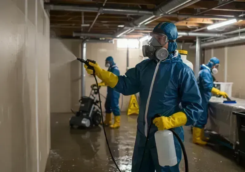 Basement Sanitization and Antimicrobial Treatment process in Crestwood, IL